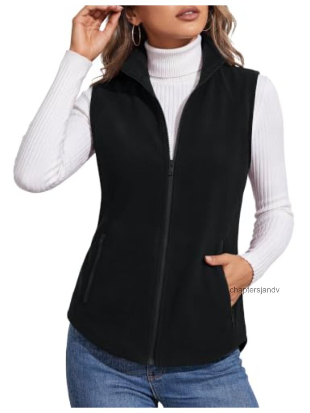 Fleece Vest Zip Up Sleeveless Lightweight Soft Warm Polar Outerwear